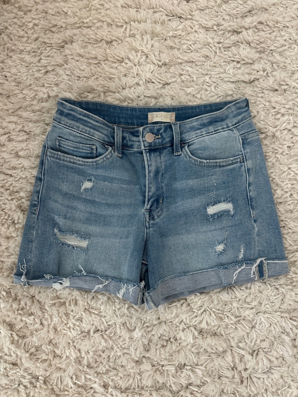 Altar'd State Distressed Denim Shorts